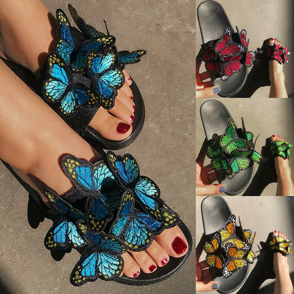 Butterfly embroidered Slippers
